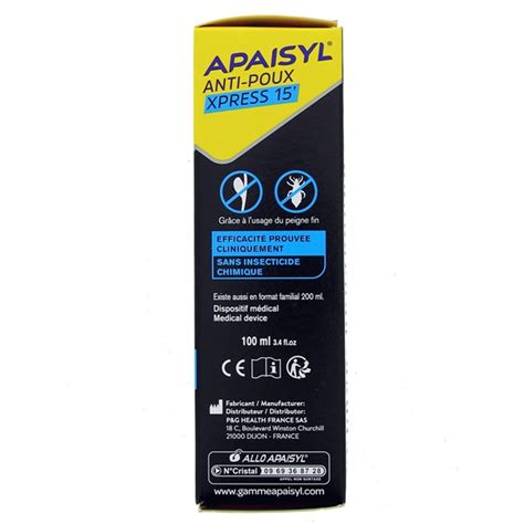 Apaisyl Anti Poux Xpress Ml Peigne En Vente Chez Illicopharma