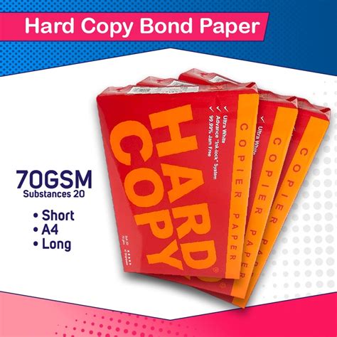 Hard Copy Bond Paper Copy One Bond Paper Gsm Short A Long