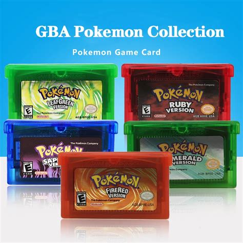 Cartão De Jogo Do Anime Do Pokemon Gbc Ndsl Gb Gbm Gba Sp Série Ruby