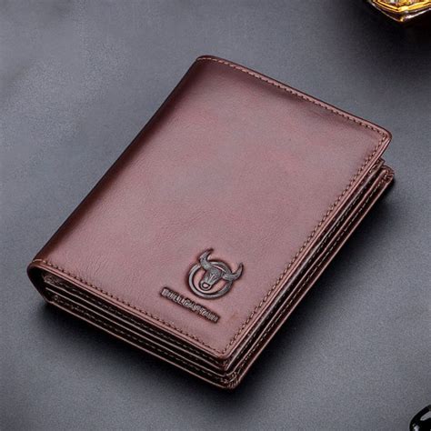 Bull Captain Men S Short Vertical Wallet Genuine Leather Multi Card