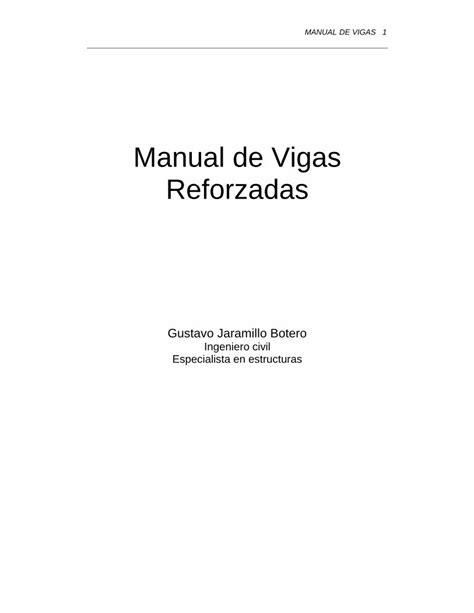 PDF Manual De Vigas Reforzadas Bdigital Uniquindio Edu Co De Vigas