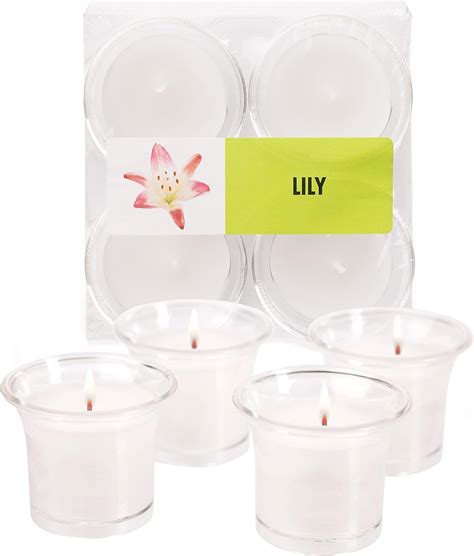 Hyoola Clear Cup Velas Votivas Perfumadas Lily Horas De Tiempo De