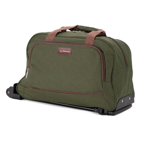 Benzi Saco De Viagem Pequeno Cabine C Rodas 51cm BZ5372 Verde Castanho