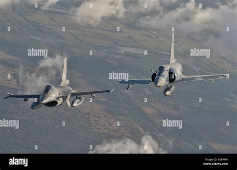 Brazilian Air Force Mirage 2000 and Chilean Air Force F-16 in flight ...