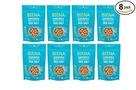 Biena Crispy Roasted Chickpea Snacks Sea Salt High Protein High