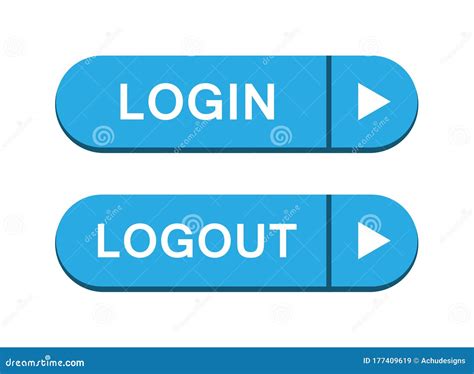 Login Logout Button Stock Vector Illustration Of Abstract 177409619