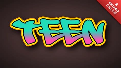 Teen Grafitis Generador De Efectos De Texto