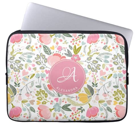 Floral Laptop Sleeves Zazzle Uk