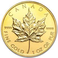 Gold Coin Canadian Maple Leaf Oz Silver Bullion