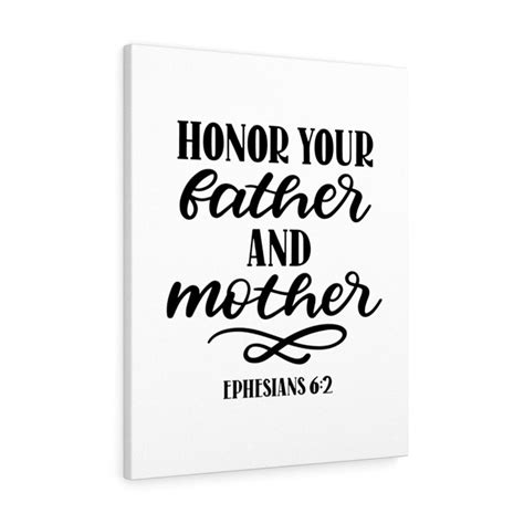 Scripture Walls Father And Mother Ephesians 6 2 Bible Verse Canvas