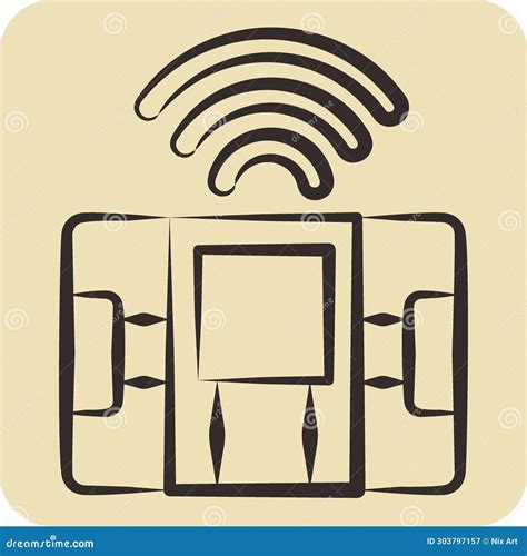 Icon Body Composition Scale Related To Smart Home Symbol Hand Drawn