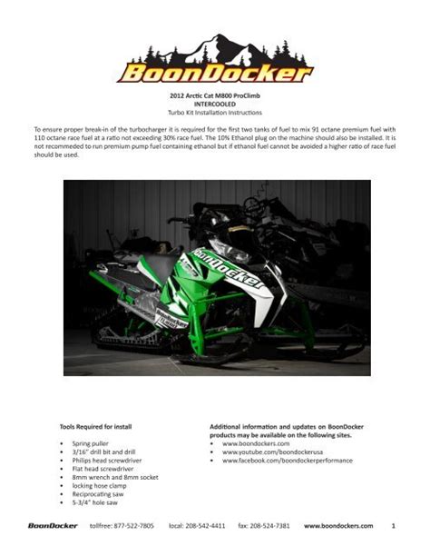 Arctic Cat M Proclimb Intercooled Boondocker