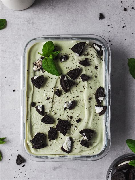 Mint Oreo Healthier Vegan Ice Cream Baking Me Healthy