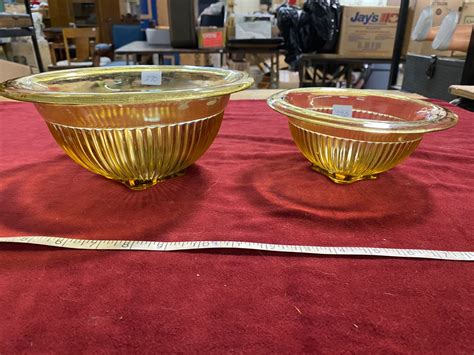 (2) Depression Glass Bowls