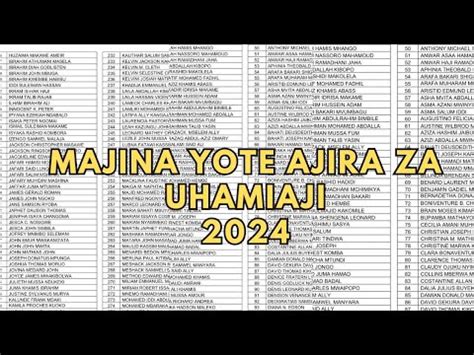 AJIRA MPYA UHAMIAJI 2024 ORODHA YA MAJINA AJIRA MPYA UHAMIAJI 2024