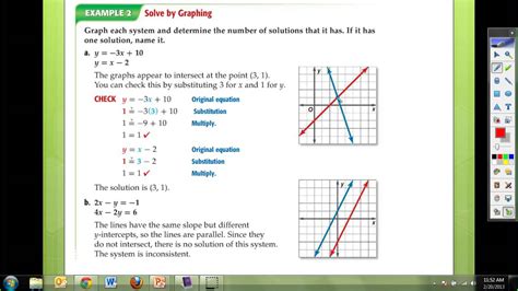 6 1 Graphing Systems Of Equations Youtube