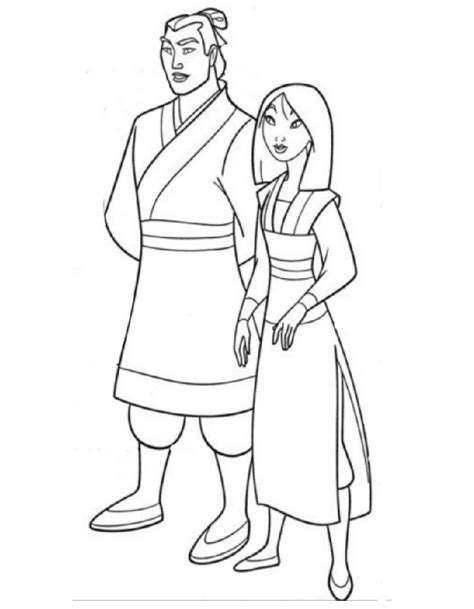 Li Shang Mulan Coloring Page