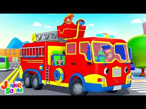 Wheels On The Firetruck | Firetruck Song + More Nursery Rhymes & Songs ...