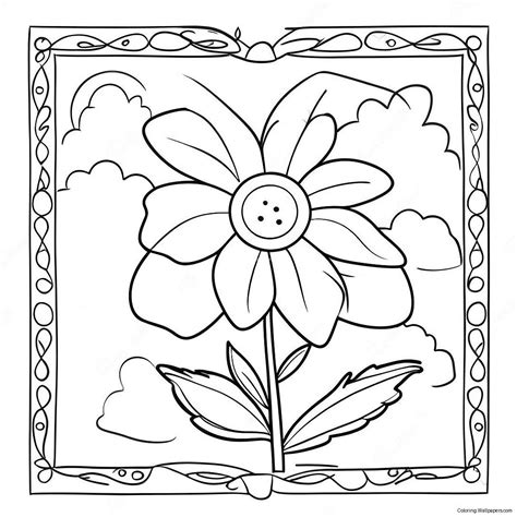 Nebraska State Flower Coloring Page