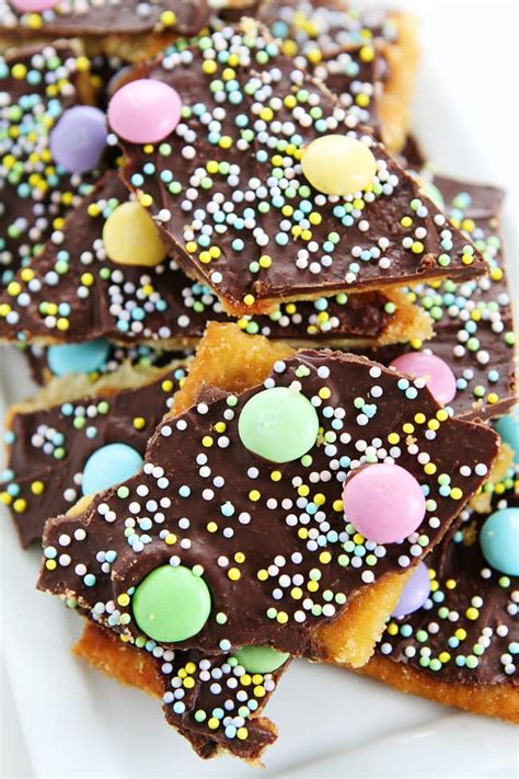 Easy Saltine Toffee Recipe Two Peas And Their Pod