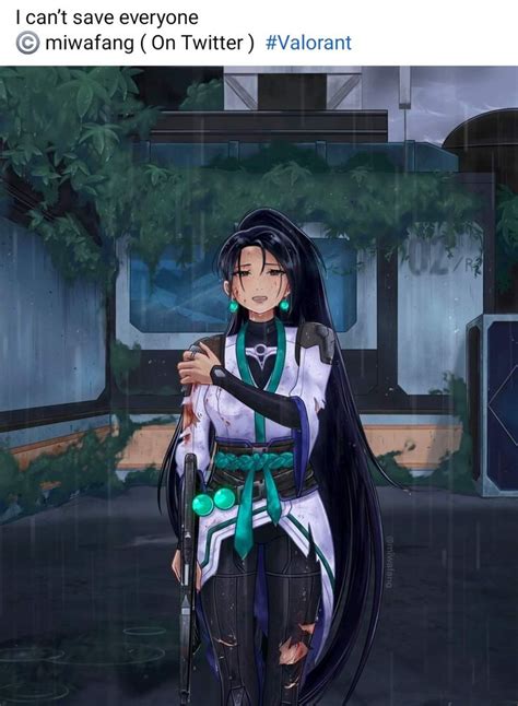 An Anime Character Is Standing In The Rain