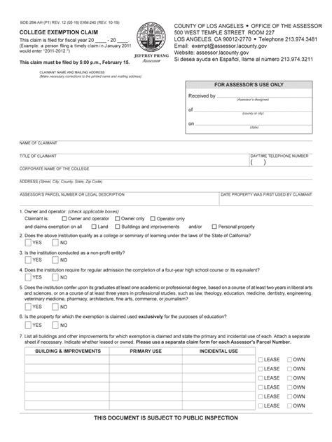 Fillable Online Assessor Lacounty Fillable Online Estate Trust Account