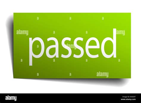 passed square paper sign isolated  white stock photo alamy