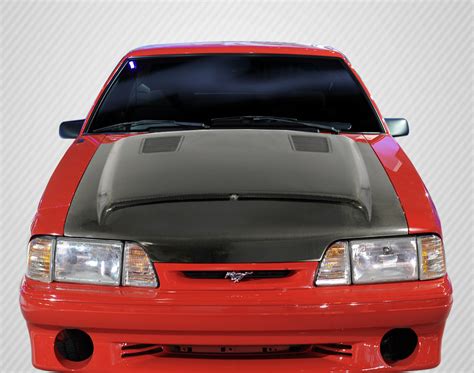 Carbon Fiber Hood Body Kit For 1987 Ford Mustang 0 1987 1993 Ford