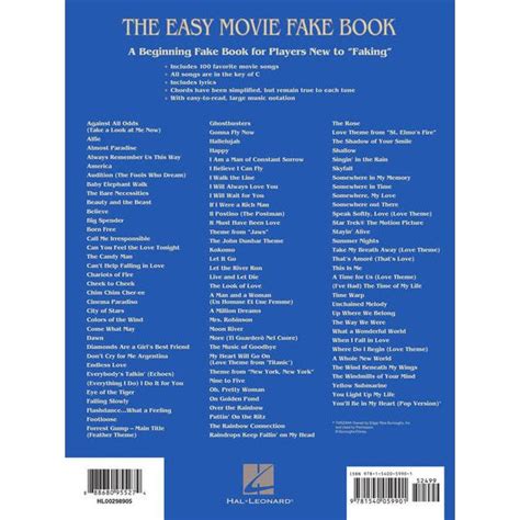 Hal Leonard The Easy Movie Fake Book Thomann United States