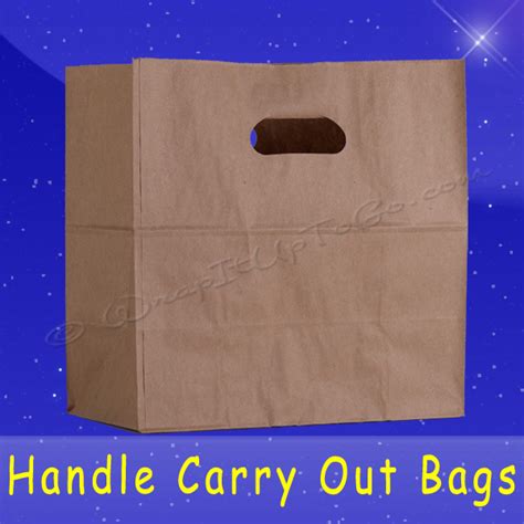 Fischer Paper Products 1906 Flat Handle Carryout Bag 12x7x12 Natural