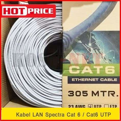 Jual Kabel LAN Spectra Cat 6 Cat6 UTP 1 Roll Shopee Indonesia