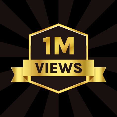 Million Views Or M Views Celebration Background Design Vector