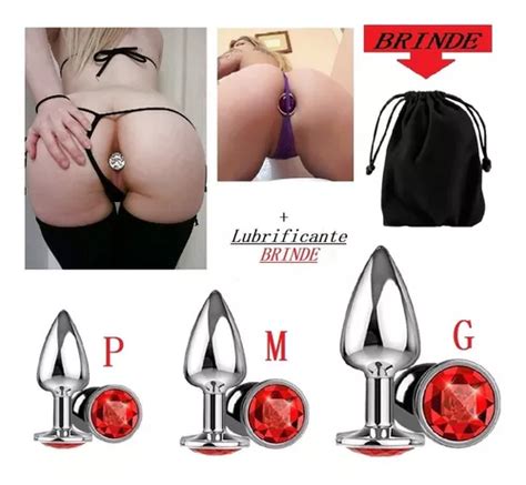 Plug Anal P M G Jóia Dilata Rabo Aço Ânus Promoção Tesão Sex