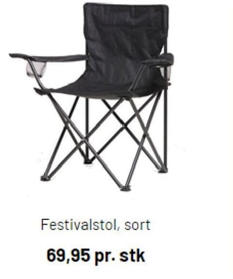 Festivalstol Sort Tilbud Hos Silvan