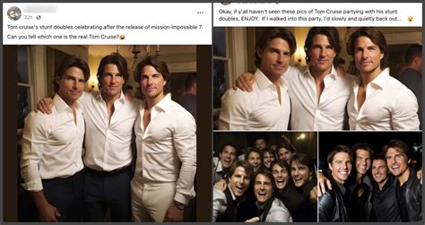 Pictures Of Tom Cruise With His Stunt Doubles Real Or Edited Fact