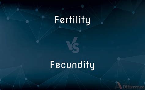 fertility  fecundity whats  difference