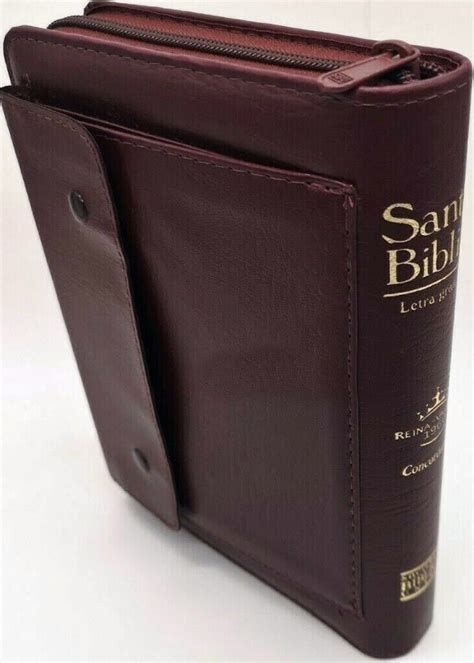 Biblia RVR 1960 Letra Grande Tamaño Manual Imitación Piel Vino con