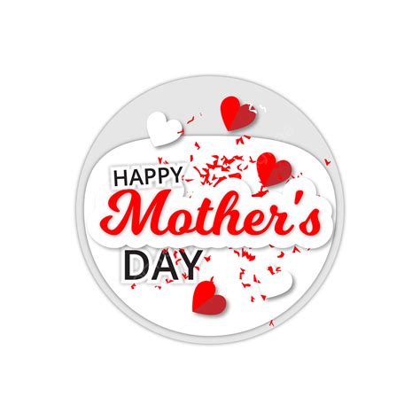 Happy Mother Day Vector Art Png Happy Mother S Day With Heart Frame