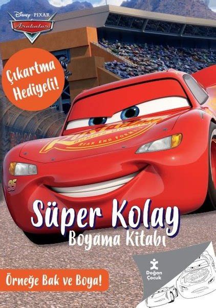 Disney Pixar Arabalar Süper Kolay Boyama Kitabı Çıkartma Hediyeli