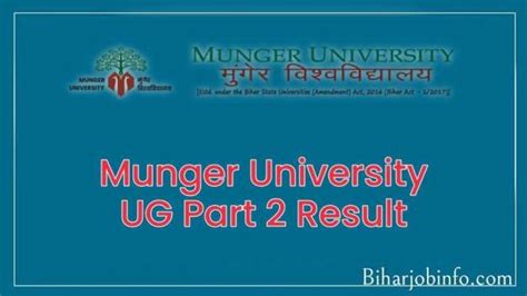 Munger University Ug Part Result Declared