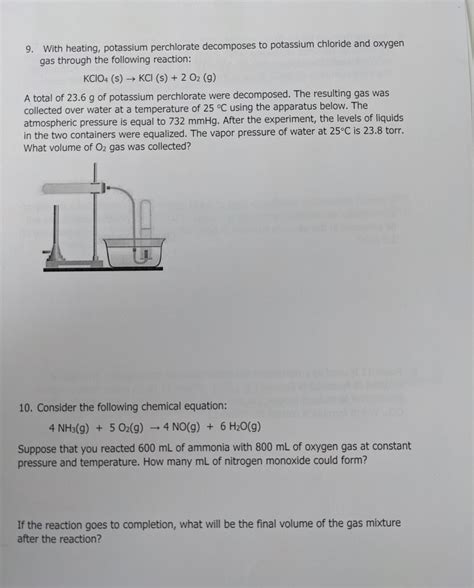 Solved With Heating Potassium Perchlorate Decomposes To Chegg