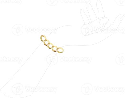 Gold Chain Bracelet On Hand Png 33164801 Png