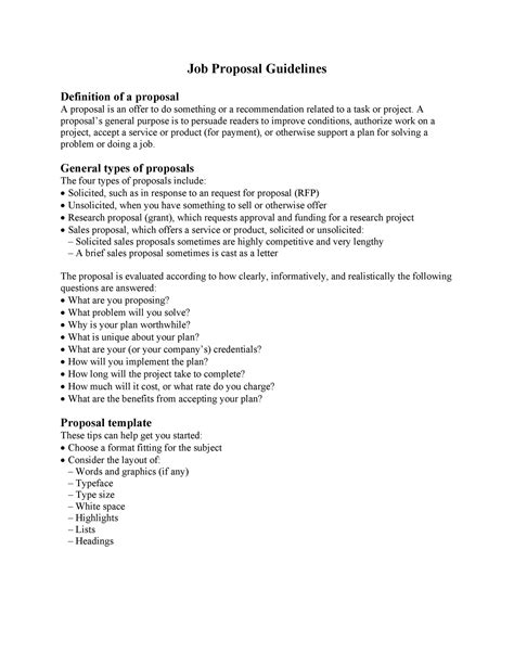 43 Best Job Proposal Templates Free Download Templatelab