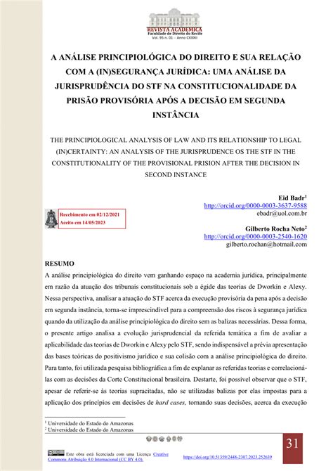 PDF A análise principiológica do Direito e sua relação a in