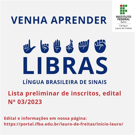 Lista preliminar dos inscritos para Curso de LIBRAS Edital nº03 23