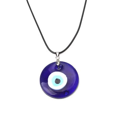 Turkish Evil Blue Eye Necklace Women Or Men Glass Pendant Turkey ...