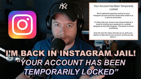 I M Back In Instagram Jail Your Account Has Been Temporarily Locked