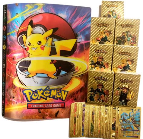 Złote karty POKEMON 55 szt Album duży 432 karty 12823727923