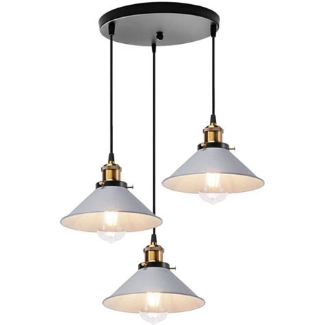 Suspension Luminaire R Tro Industrielle Plafonnier Lumi Res E M Tal