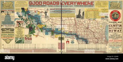 Good Roads Everywhere - A Touring Map of the Custer Battlefield Highway ...